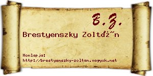 Brestyenszky Zoltán névjegykártya